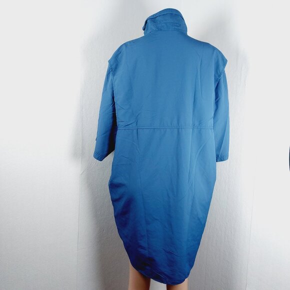 Columbia Women's Blue Omni-Shield Short Sleeve Button-Up Shirt Size 2XL - Picture 5 of 10